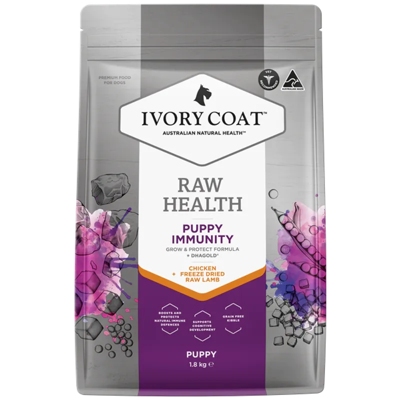 Ivory Coat Raw Health Puppy Immunity Dry Dog Food