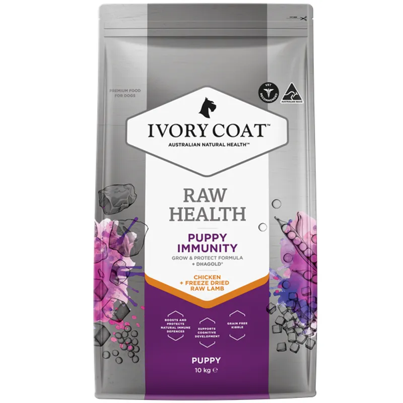 Ivory Coat Raw Health Puppy Immunity Dry Dog Food