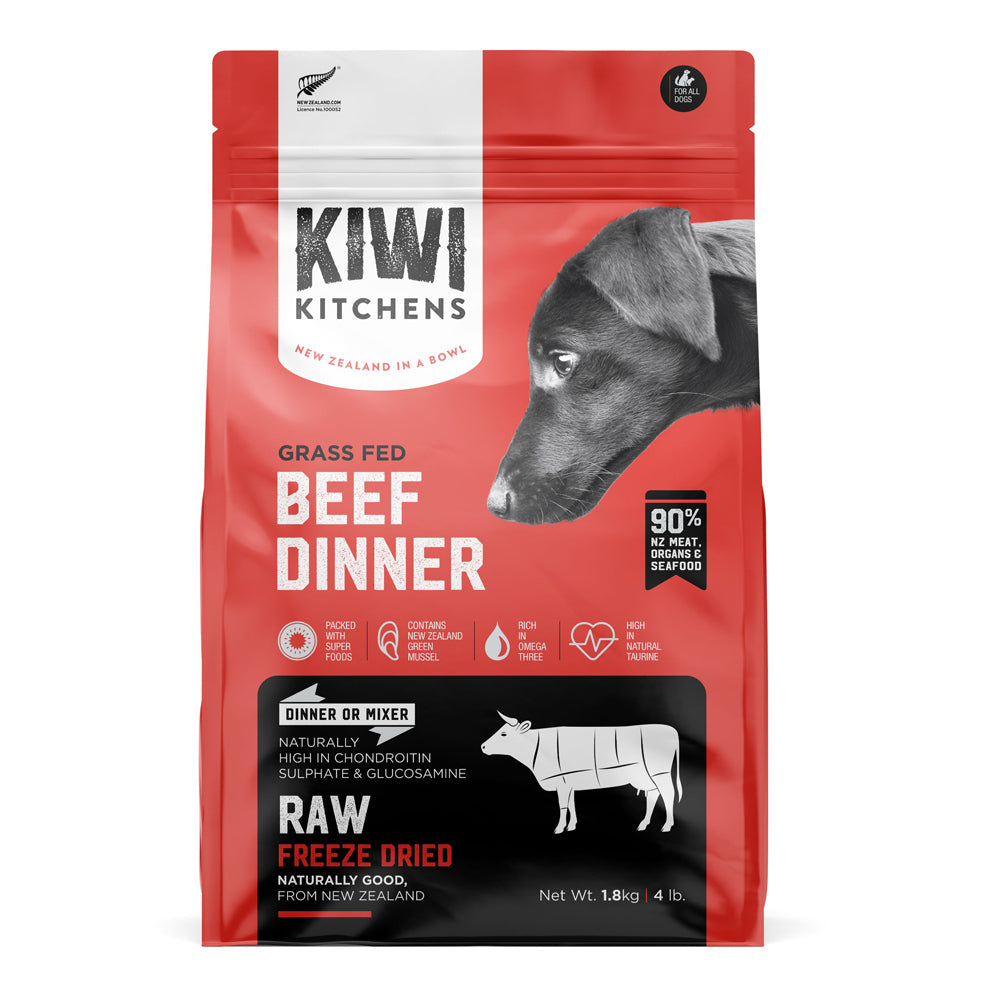Kiwi Kitchens Freeze Dried Beef Dinner Dog Food