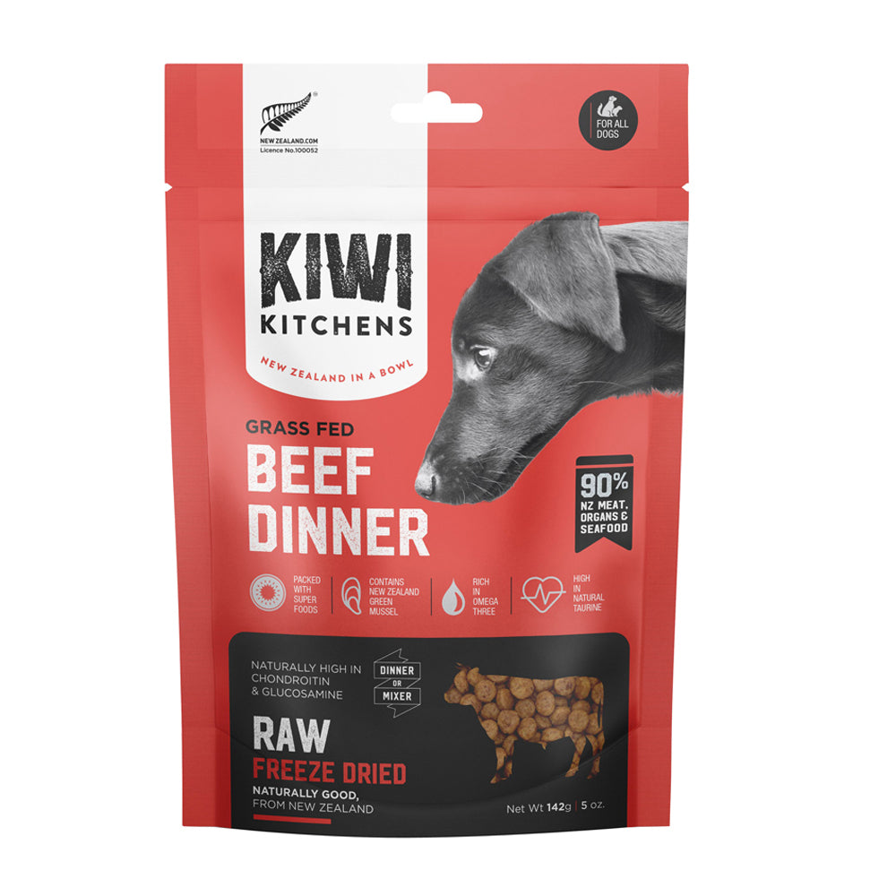 Kiwi Kitchens Freeze Dried Beef Dinner Dog Food