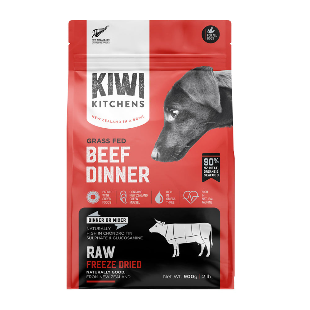 Kiwi Kitchens Freeze Dried Beef Dinner Dog Food