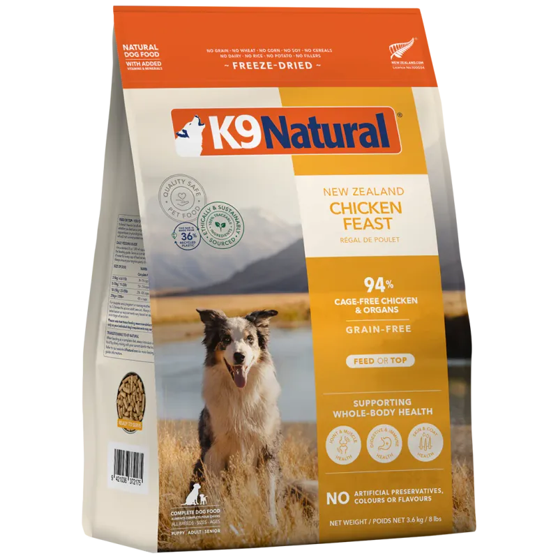 K9 Natural Chicken Feast Freeze-Dried Dog Food