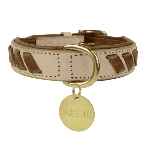 Dogue Leather Man Dog Collar - Tan