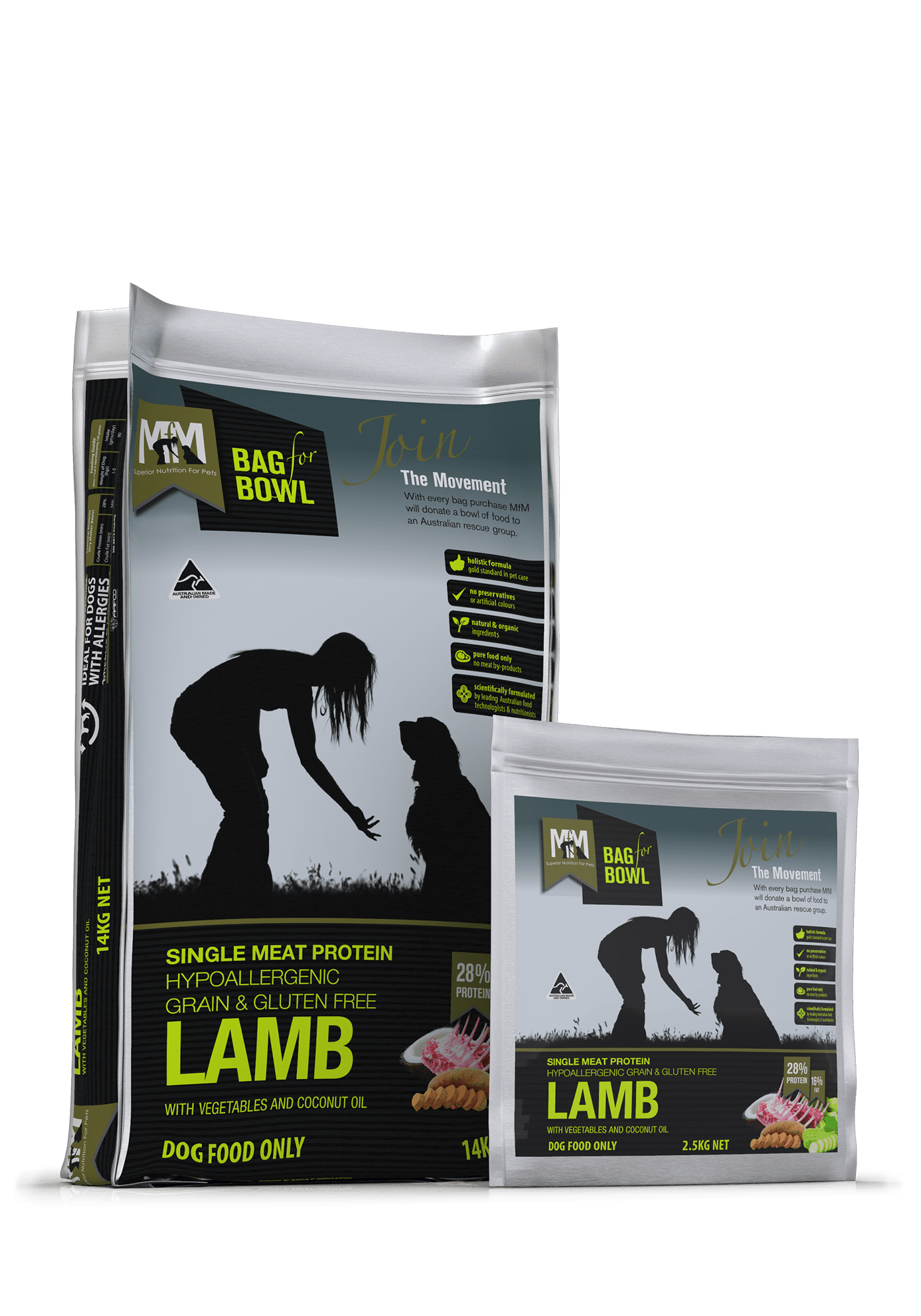 Meals for Mutts Grain & Gluten Free Single Protein Lamb Dry Dog Food