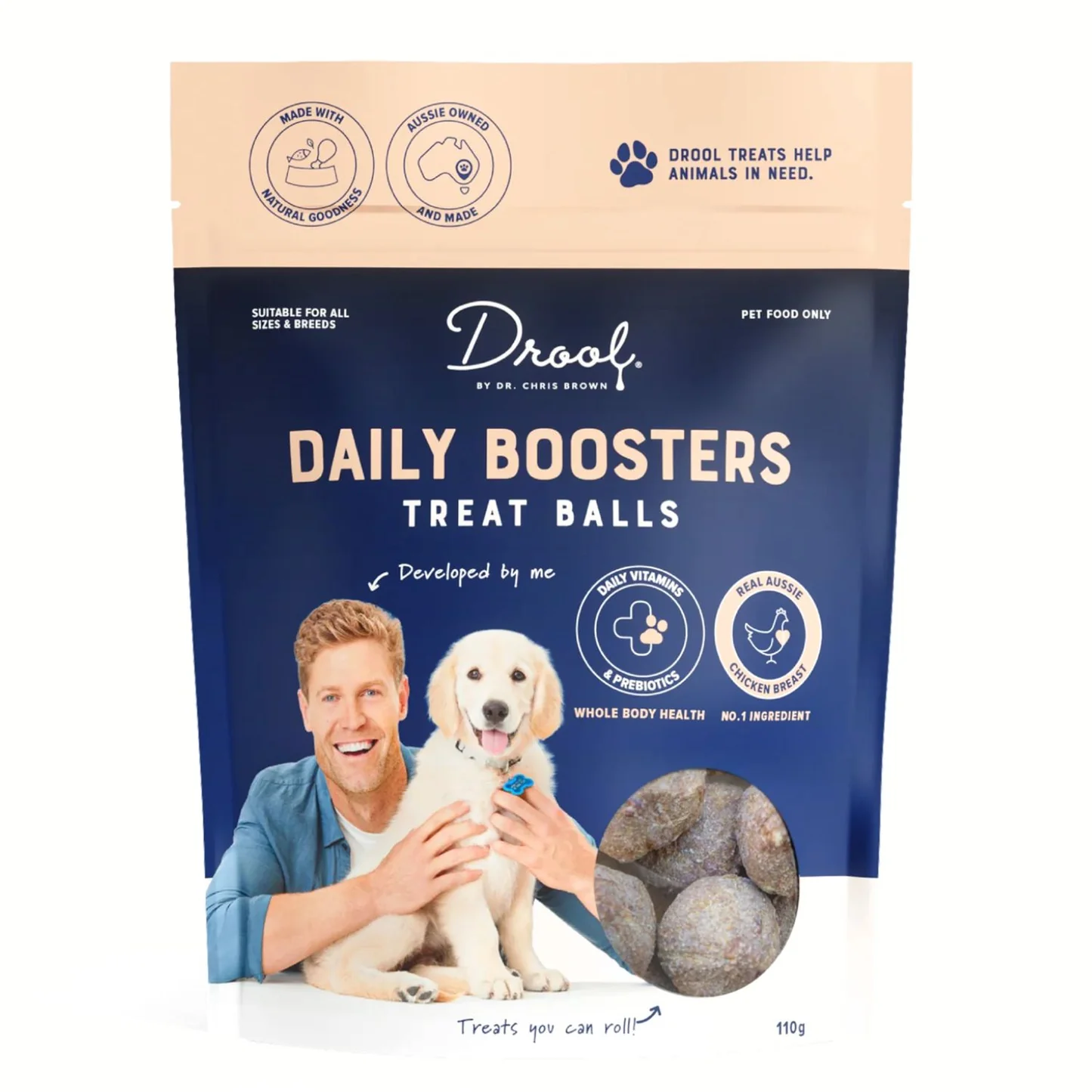Drool Daily Boosters Treat Balls for Dogs 110g