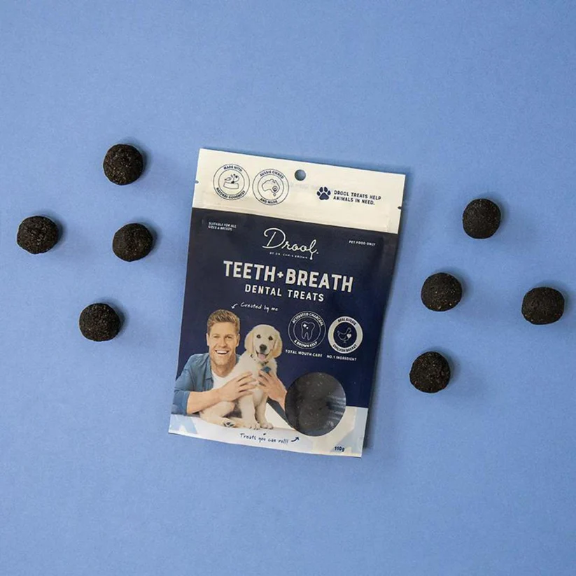 Drool Teeth and Breath Dog Treat Balls 110g