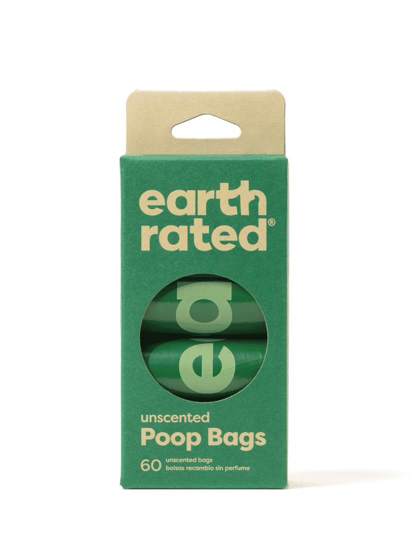 Earth Rated 60 Dog Poop bags on 4 refill rolls