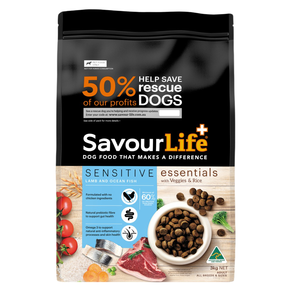 Savourlife Essentials Sensitive Lamb and Ocean Fish Adult Dry Dog Food