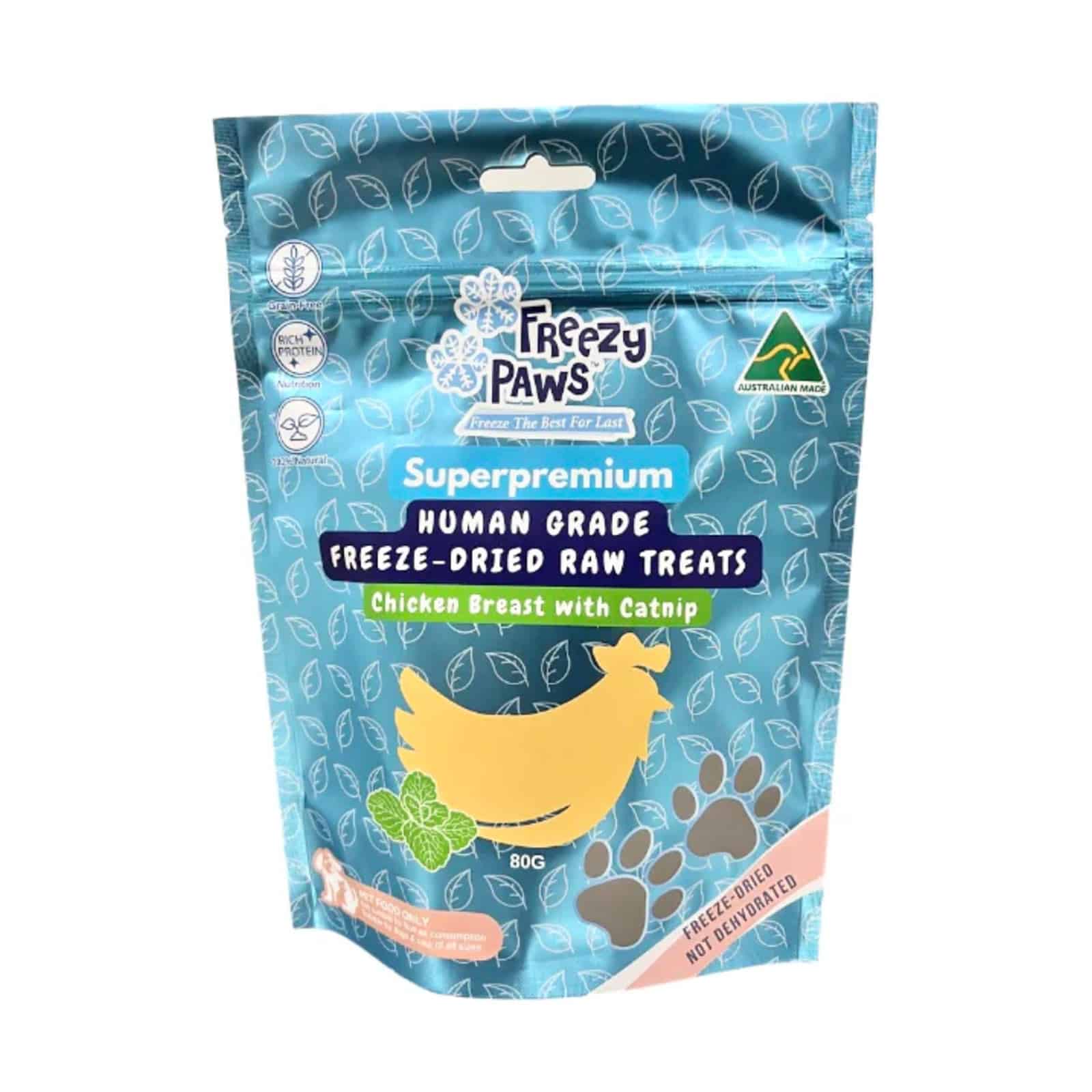 Freezy Paws Chicken Breast With Catnip Training Treats 80g