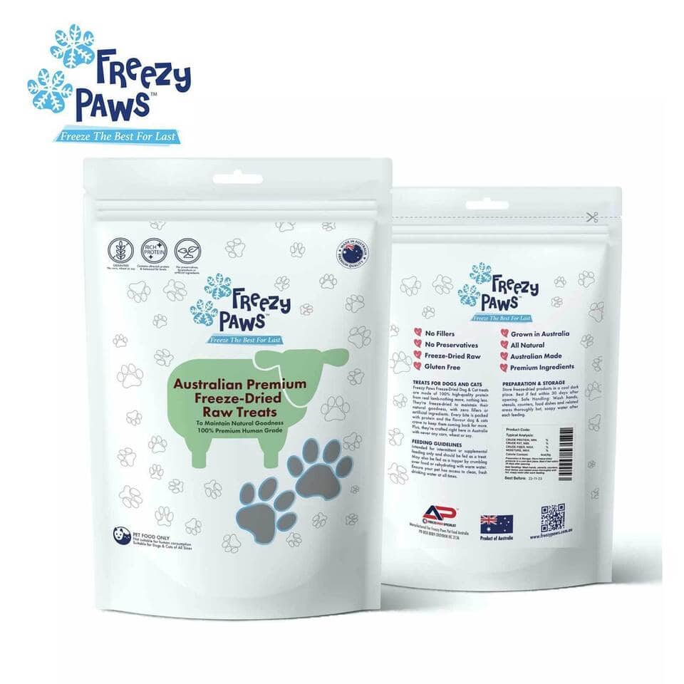 Freezy Paws Freeze Dried Lamb Heart Treats 100g