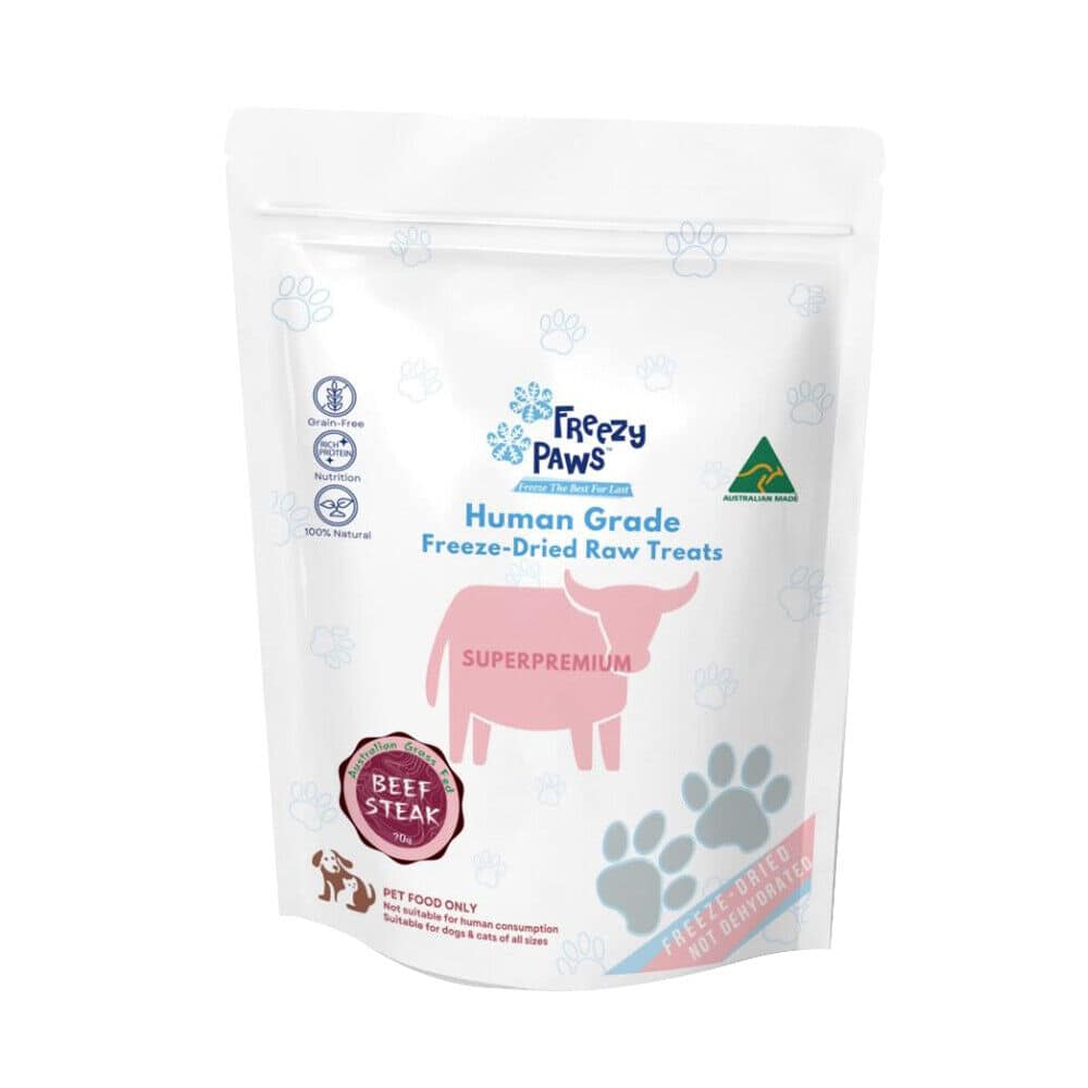 Freezy Paws Freeze Dried Beef Steak Treats 70g