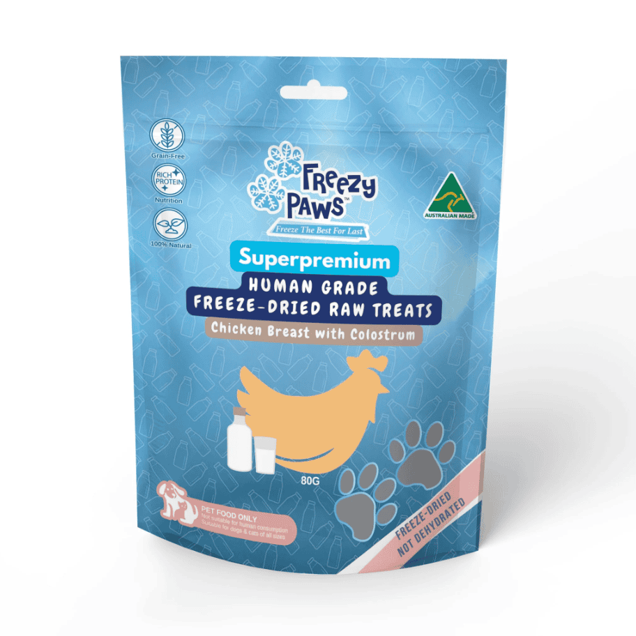 Freezy Paws Chicken Breast with Colostrum Training Treats 80g