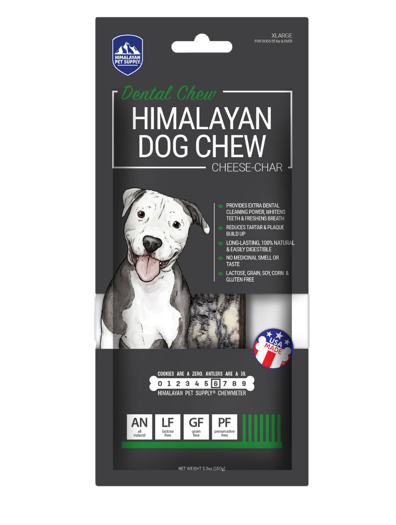 Himalayan Dog Chew Happy Teeth Cheese-char with Activated Charcoal