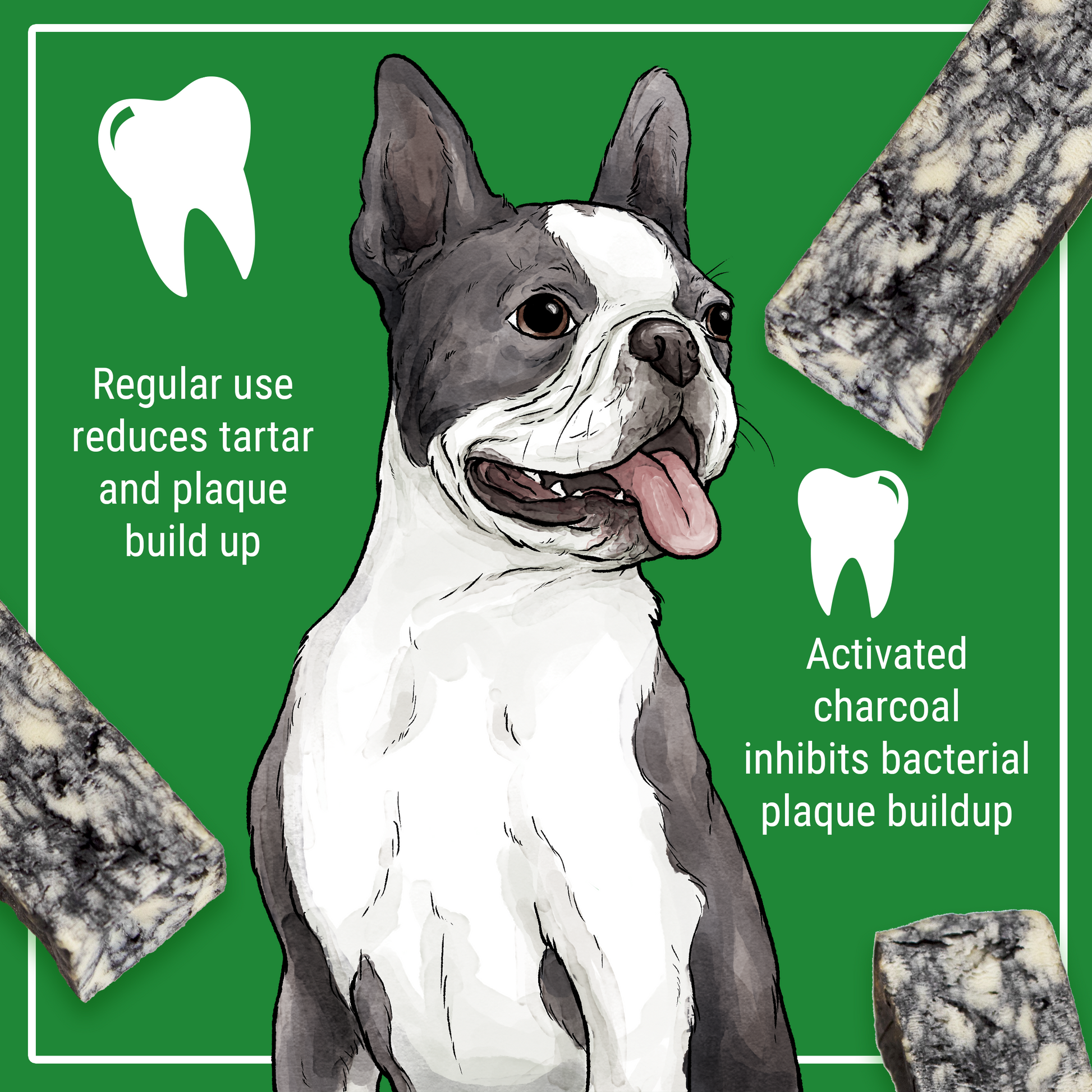 Himalayan Dog Chew Happy Teeth Cheese-char with Activated Charcoal