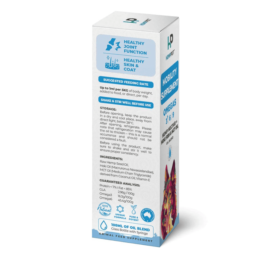 HempPet Mobility Supplement Hemp Oil Blend for Dogs - 100ml