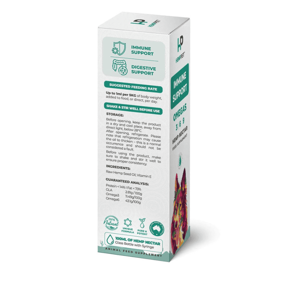 HempPet Immune Support Hemp Seed Nectar for Dogs 100ml