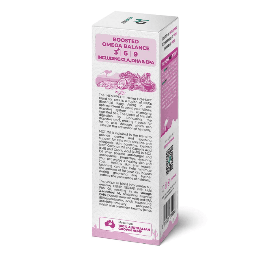 HempPet Hemp Oil Blend with Hoki Fish & MCT Oil for Cats -100ml