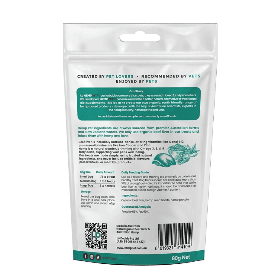 HempPet Organic Beef Liver Treats 80g