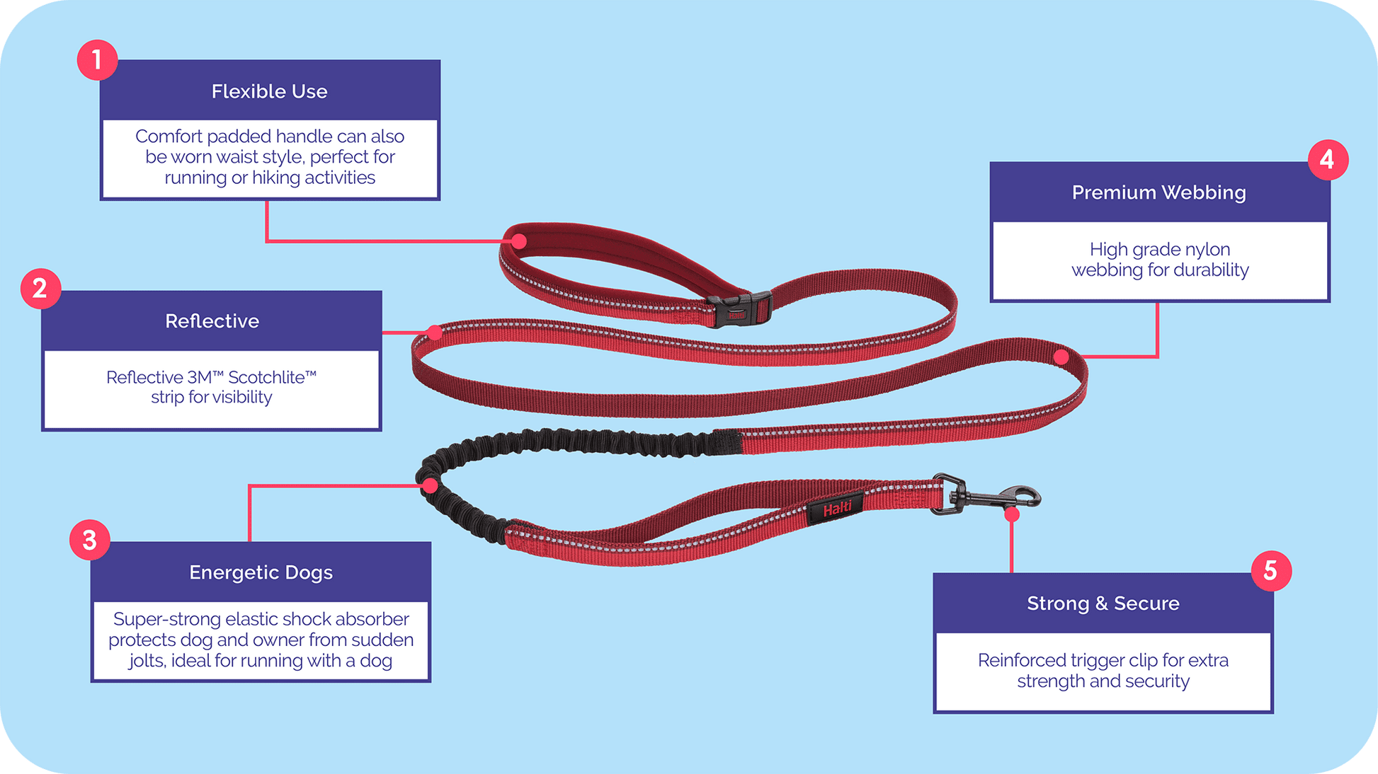 Halti Active Lead Dog Leash Large