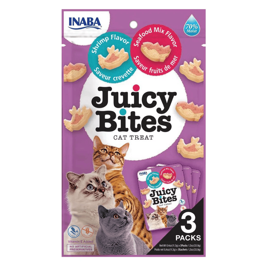 Inaba Cat Juicy Bites Shrimp & Seafood Mix 34g x 6pk