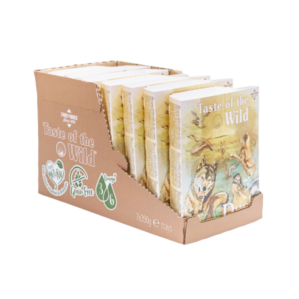 Taste of the Wild Duck & Chicken with Fruit and Vegetable Adult Wet Dog Food 390g x 7