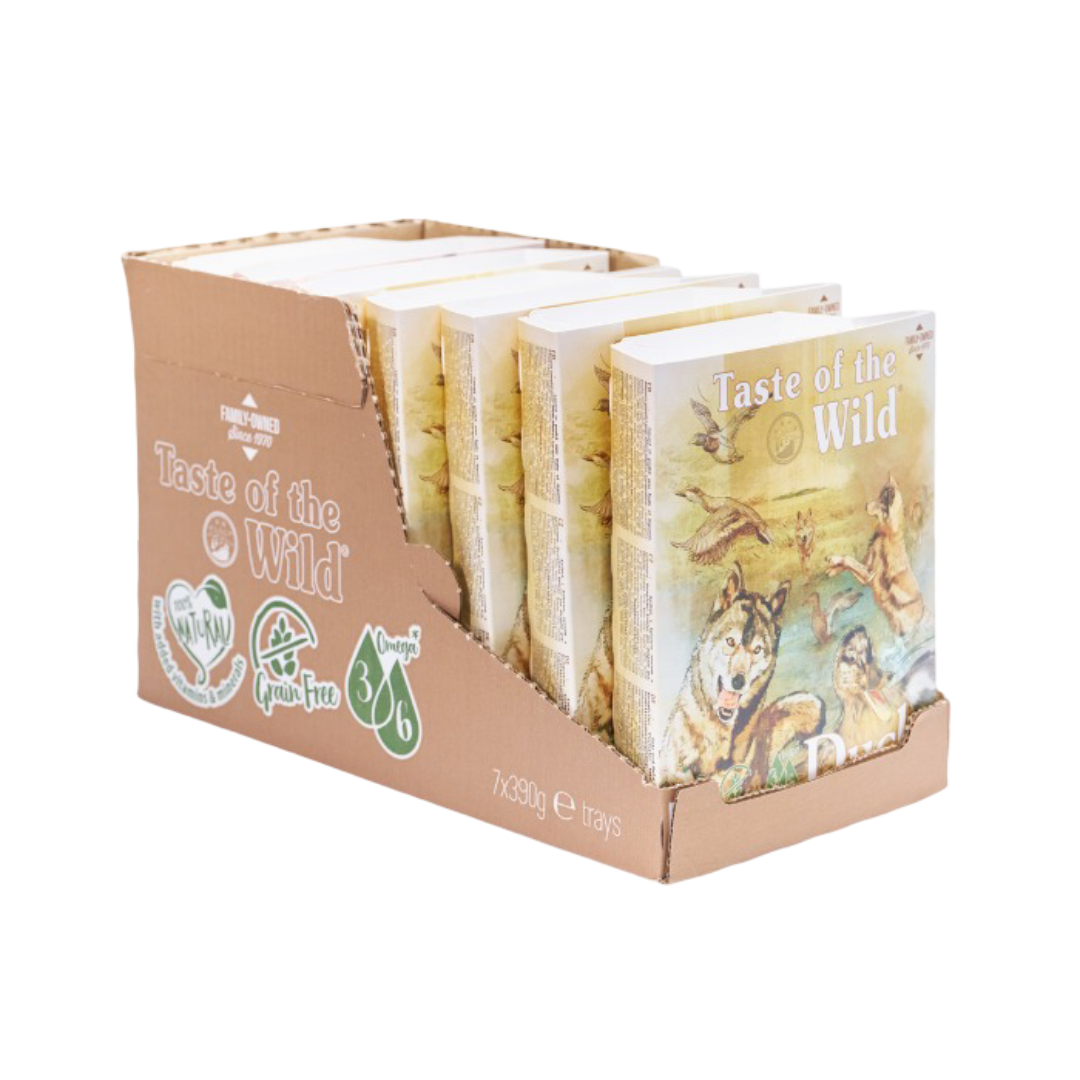 Taste of the Wild Duck & Chicken with Fruit and Vegetable Adult Wet Dog Food 390g x 7