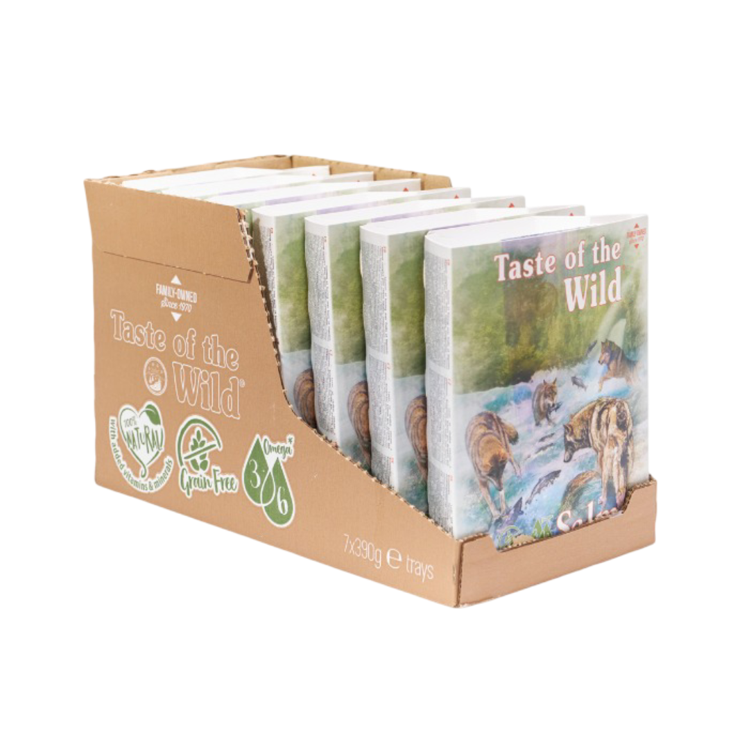 Taste of the Wild Salmon & Herring with Fruit and Vegetables All-Life-Stages Wet Dog Food 390G x 7