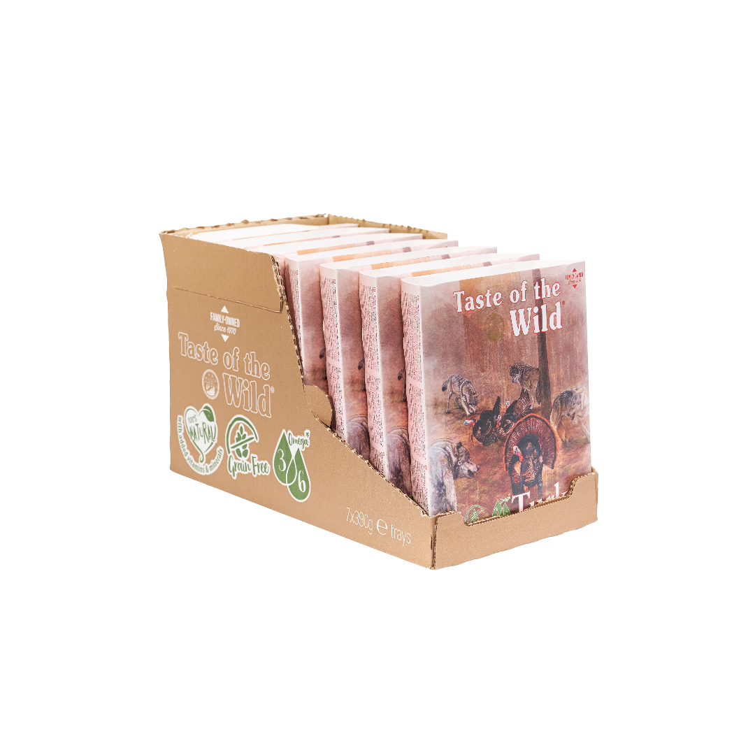 Taste of the Wild Turkey & Duck with Fruit and Vegetables Adult Wet Dog Food 390G x 7