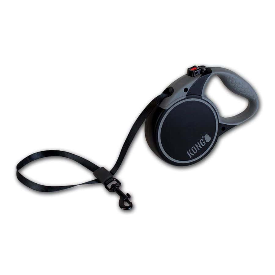 Kong Terrain Retractable Dog Leash Black