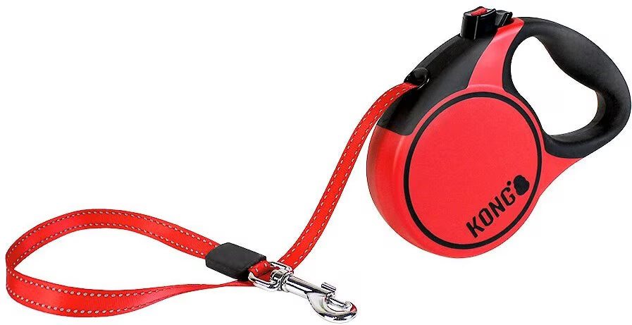 Kong Terrain Retractable Dog Leash Red
