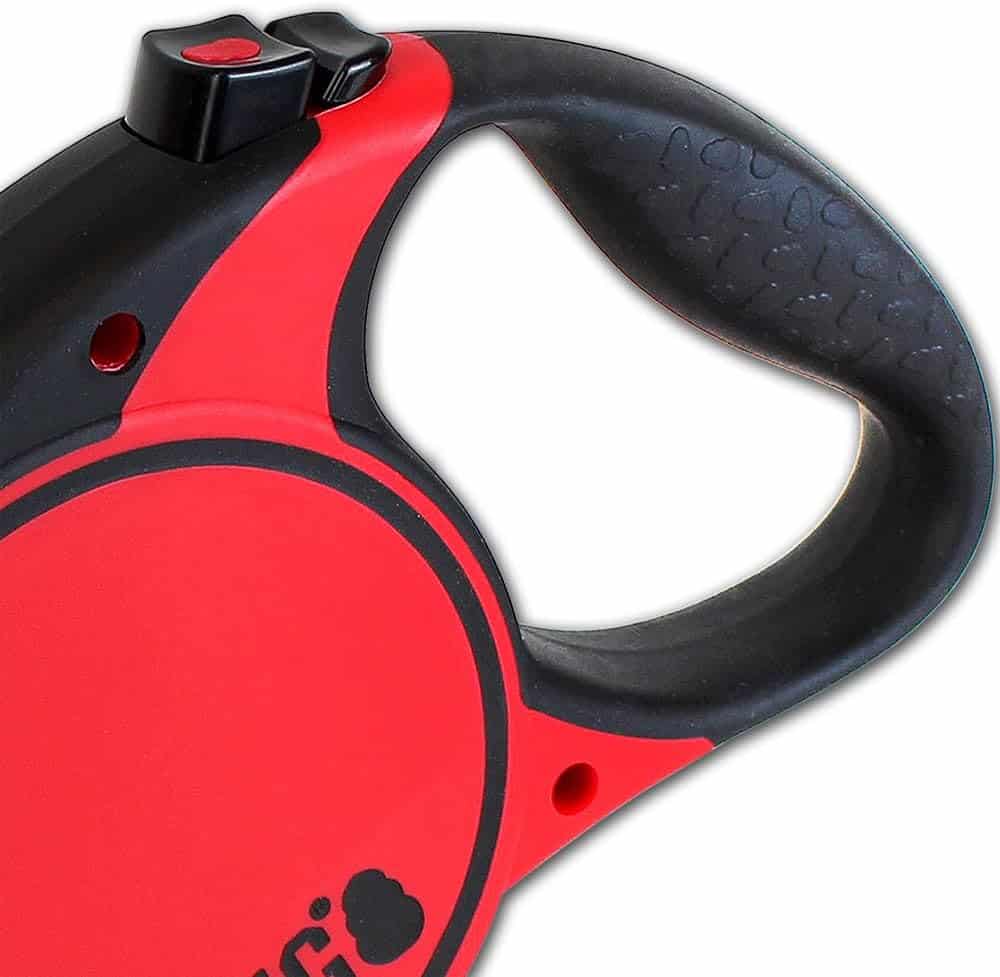 Kong Terrain Retractable Dog Leash Red