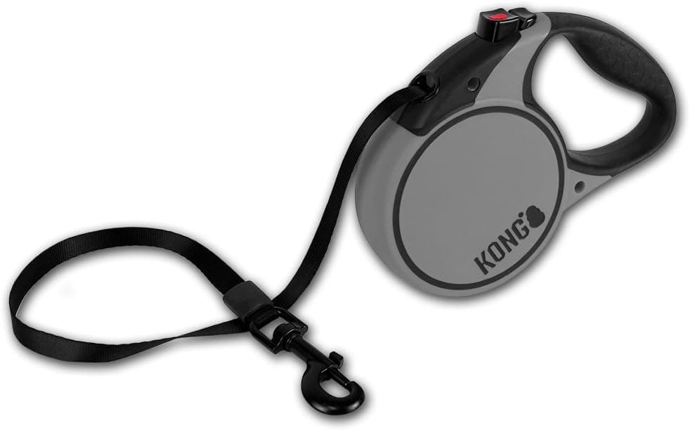 Kong Terrain Retractable Dog Leash Grey