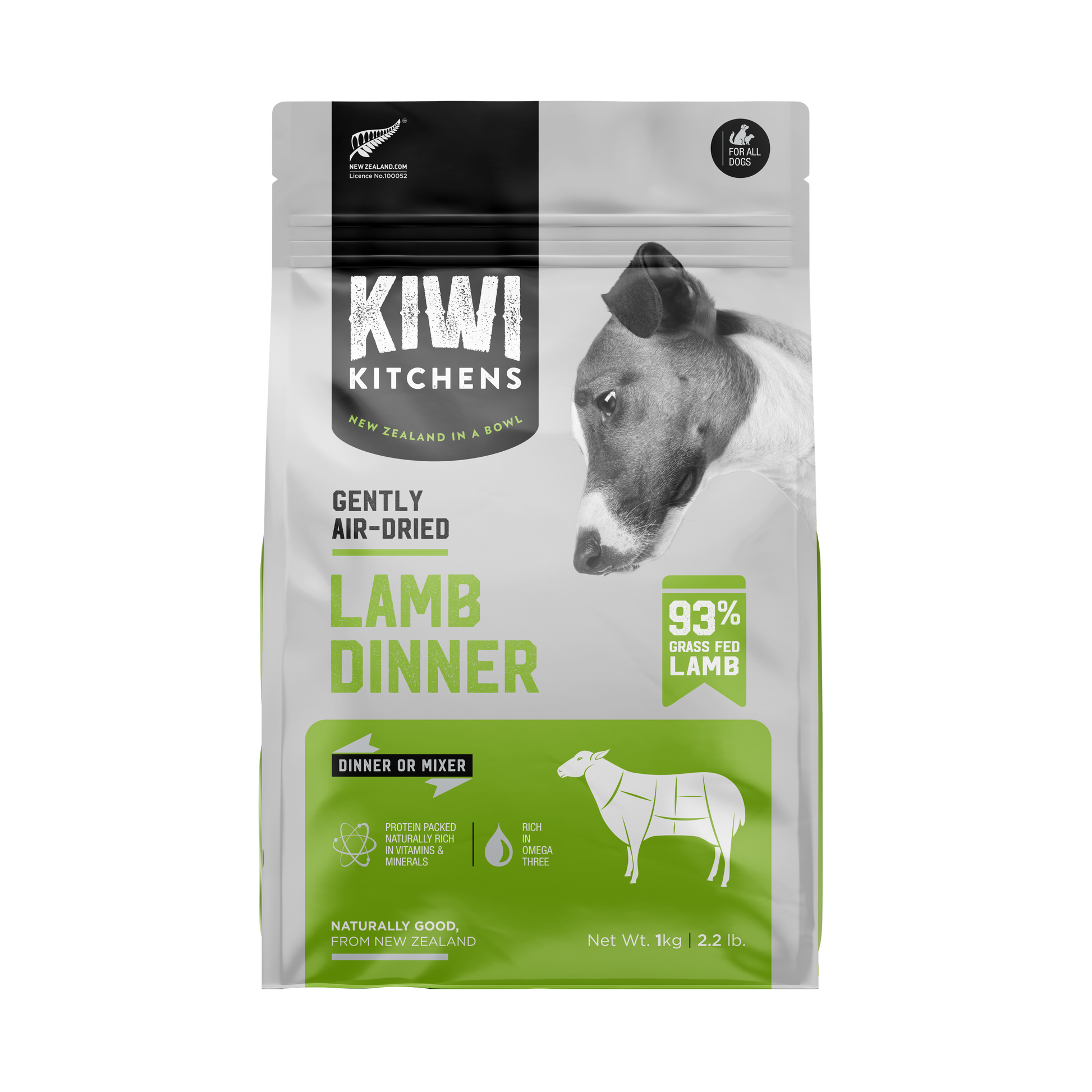 Kiwi Kitchens Air Dried Lamb Dog Dinner