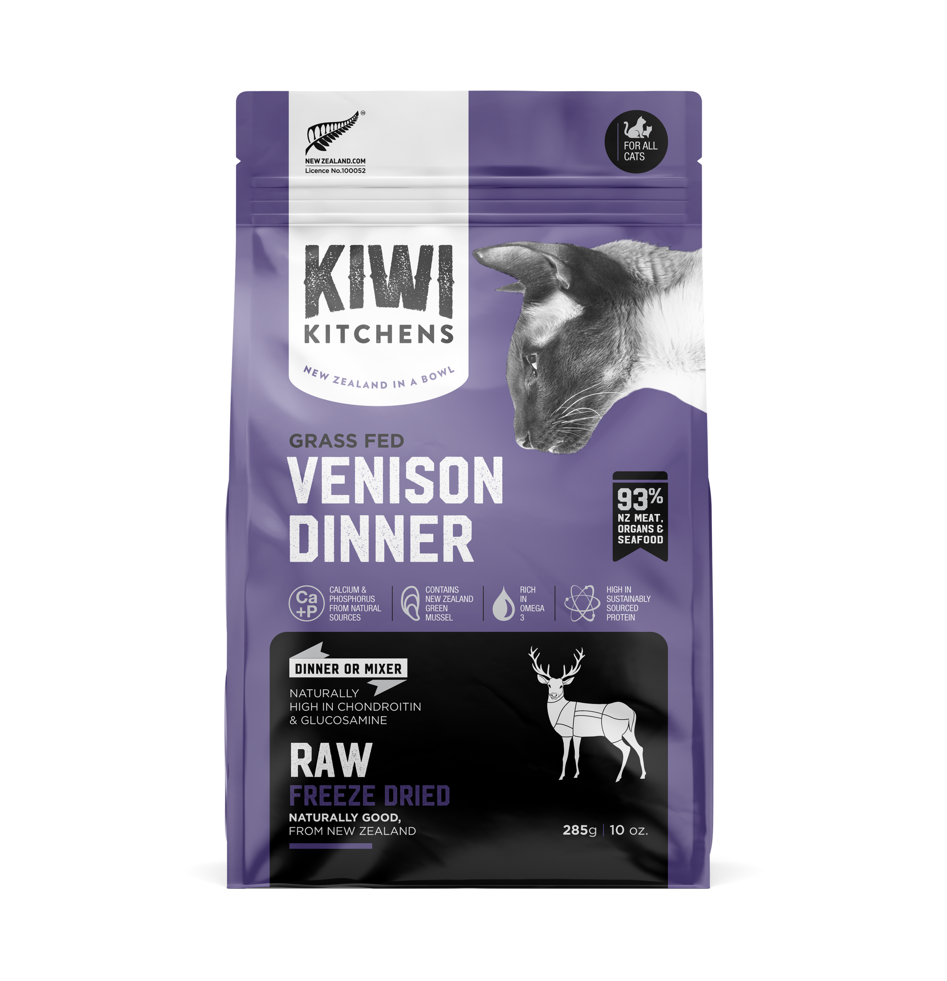 Kiwi Kitchens Freeze Dried Venison Cat Dinner