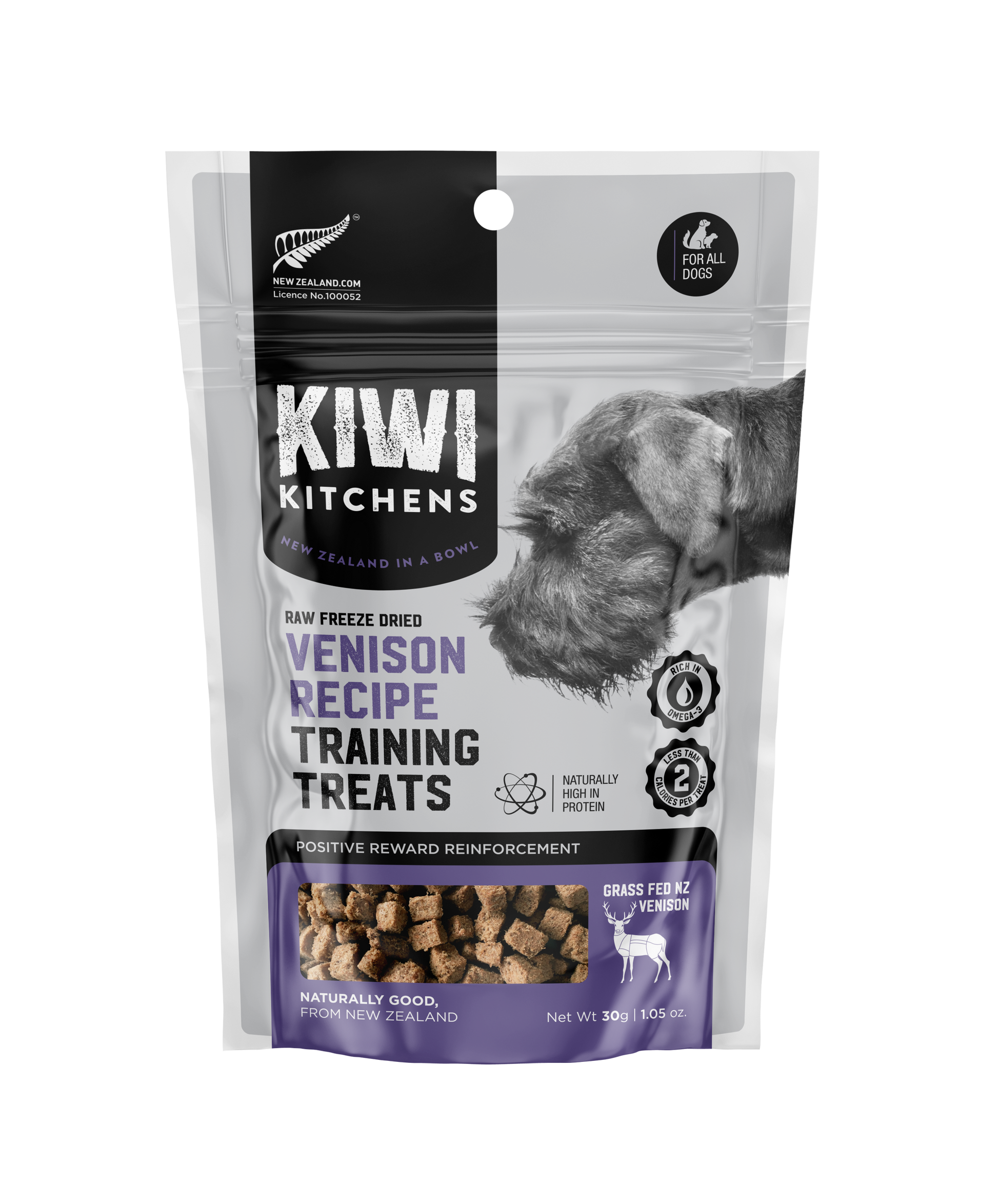 Kiwi Kitchens Freeze Dried Venison Training Treats 30g