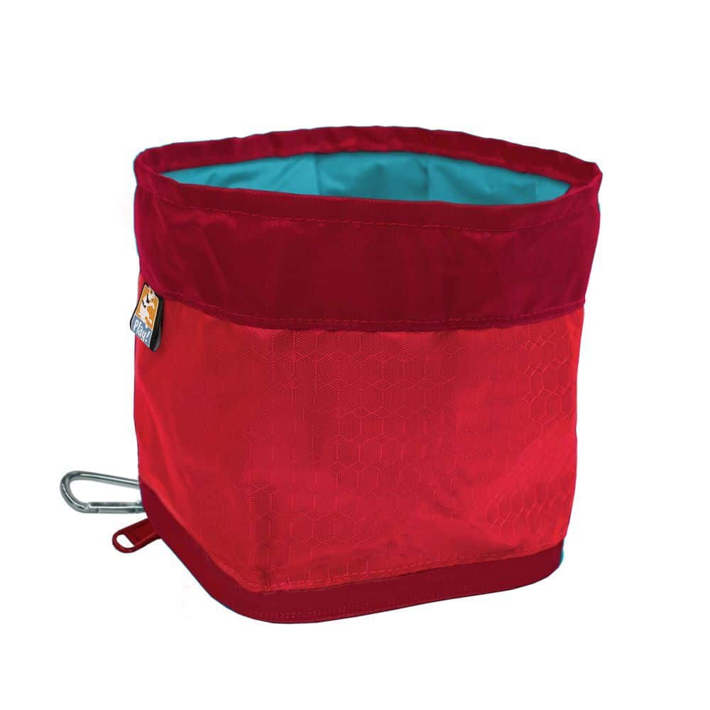 Kurgo Zippy Portable Dog Bowl - Barn Red