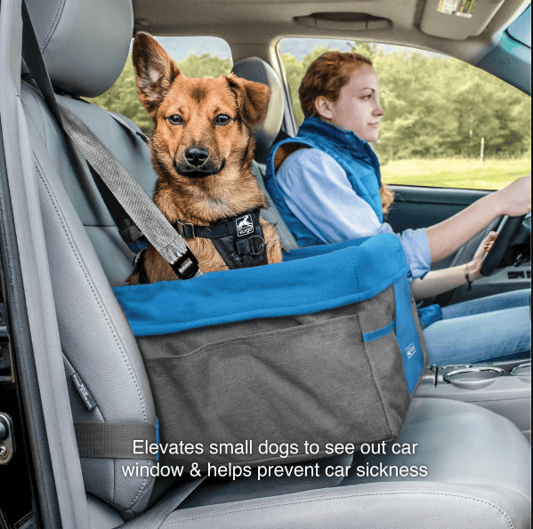 Kurgo Heather Booster Seat - Charcoal/Blue