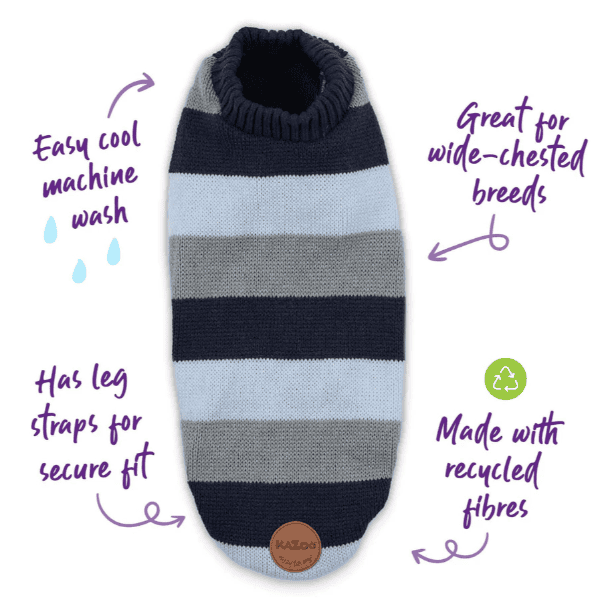 Kazoo Chestie Dog Jumper - Blue