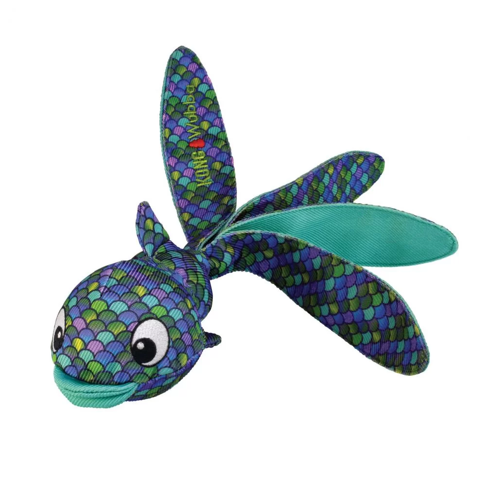 Kong Wubba Finz Blue Dog Toys