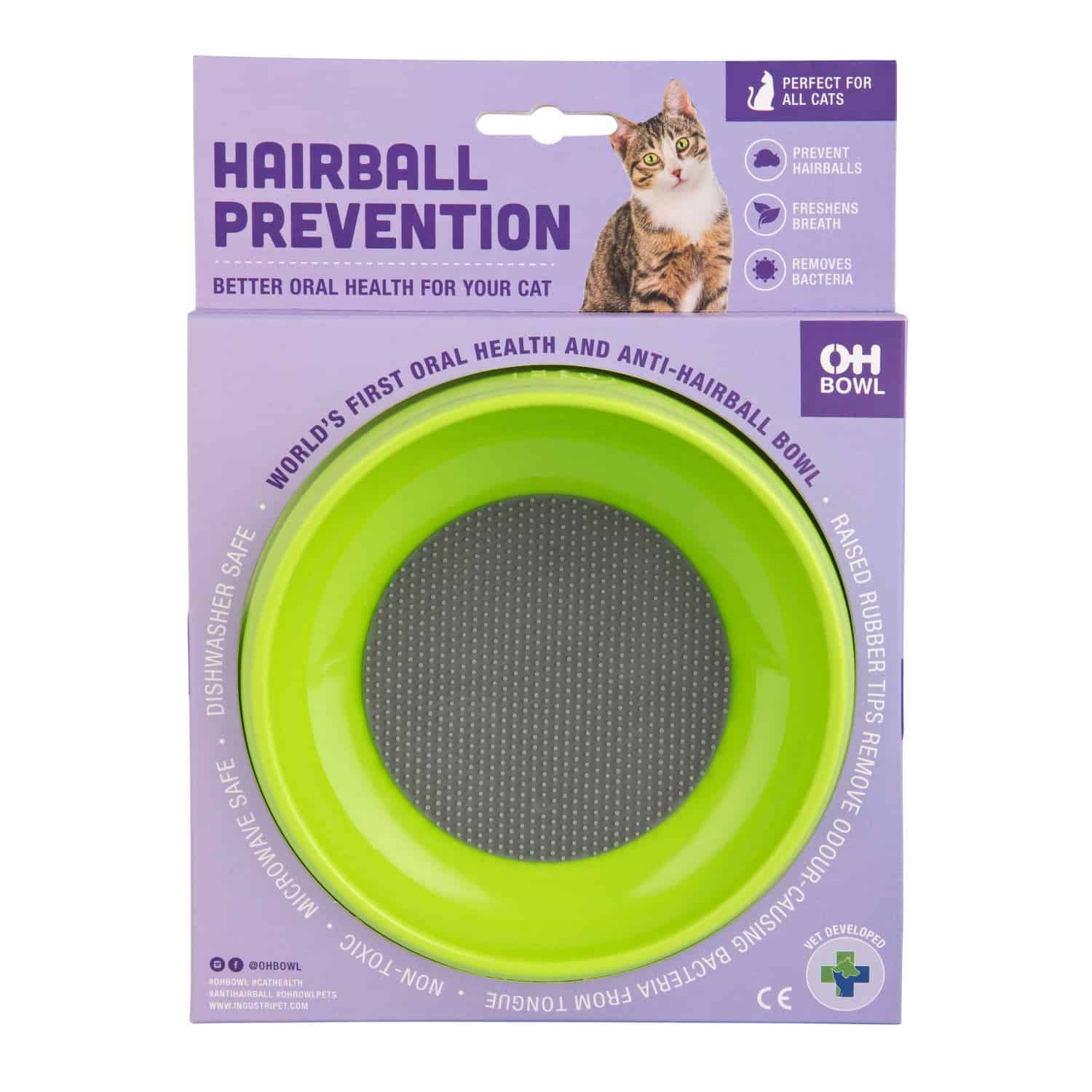 Lickimat Oh Bowl Hairball Control Cat Food Bowl