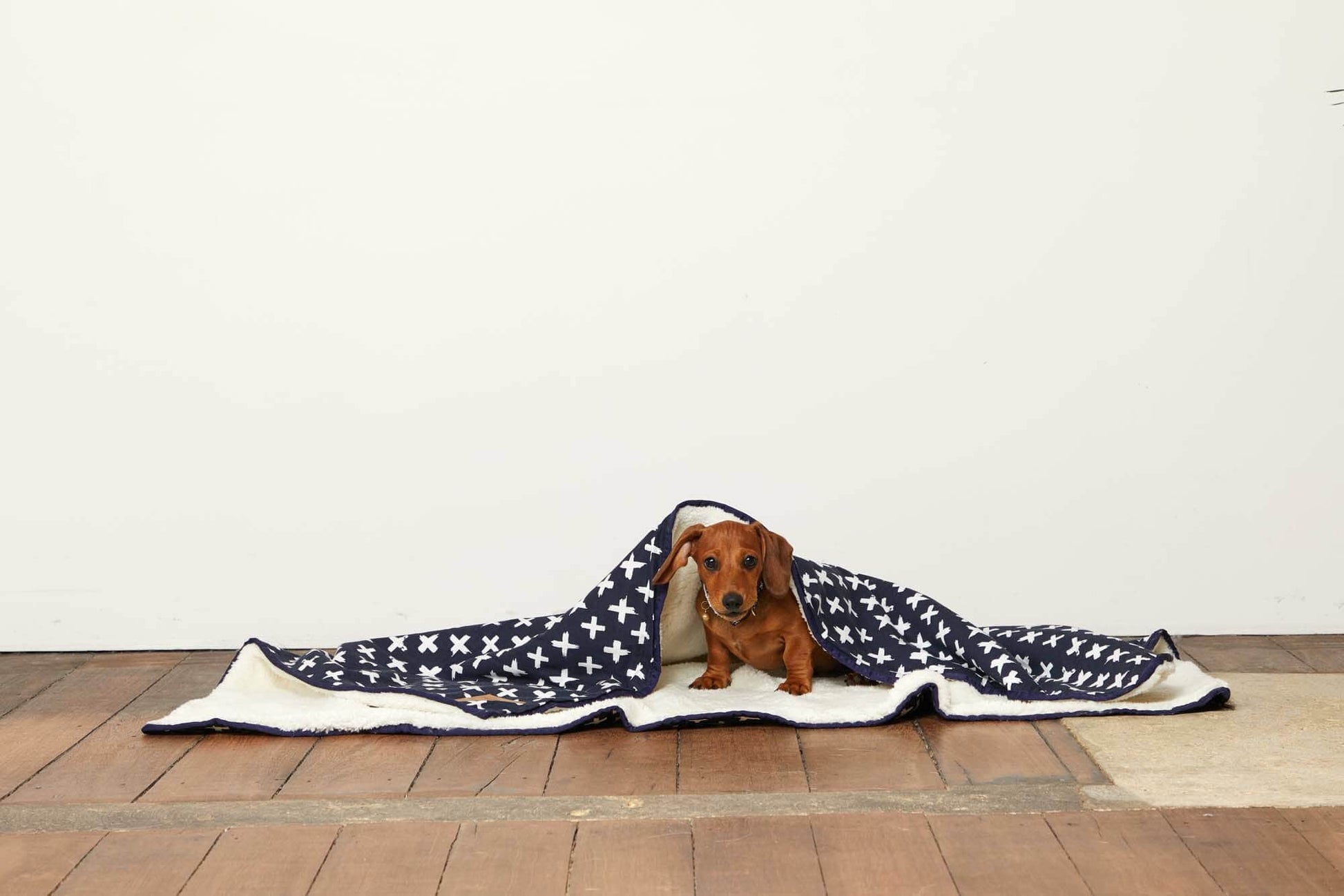 Mog & Bone Dog Blanket-Navy Cross