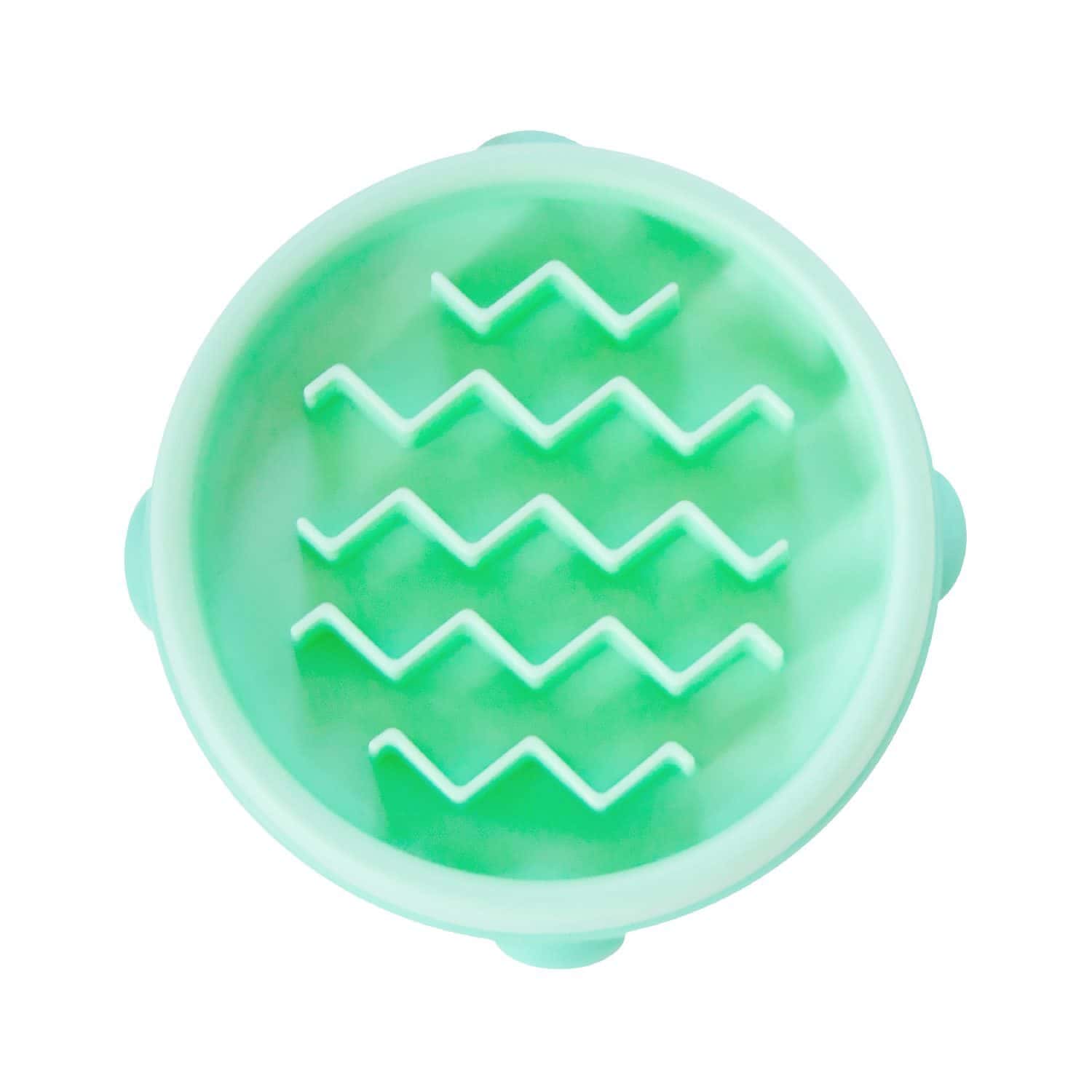 Outward Hound Fun Feeder Wave Slow Feeder Dog Bowl Extra Small - Mint