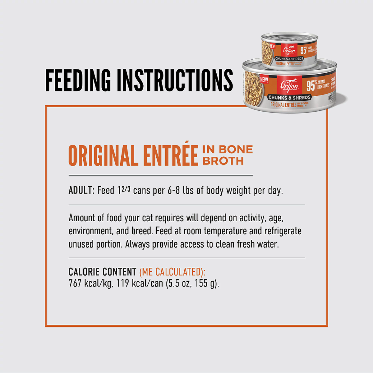 Orijen Chunks and Shreds Original Wet Cat Food