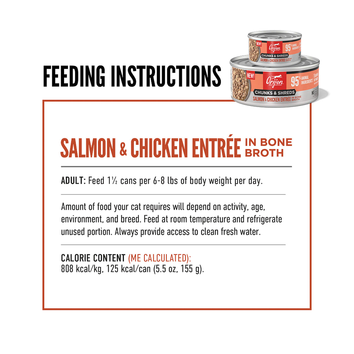 Orijen Chunks and Shreds Salmon & Chicken Wet Cat Food