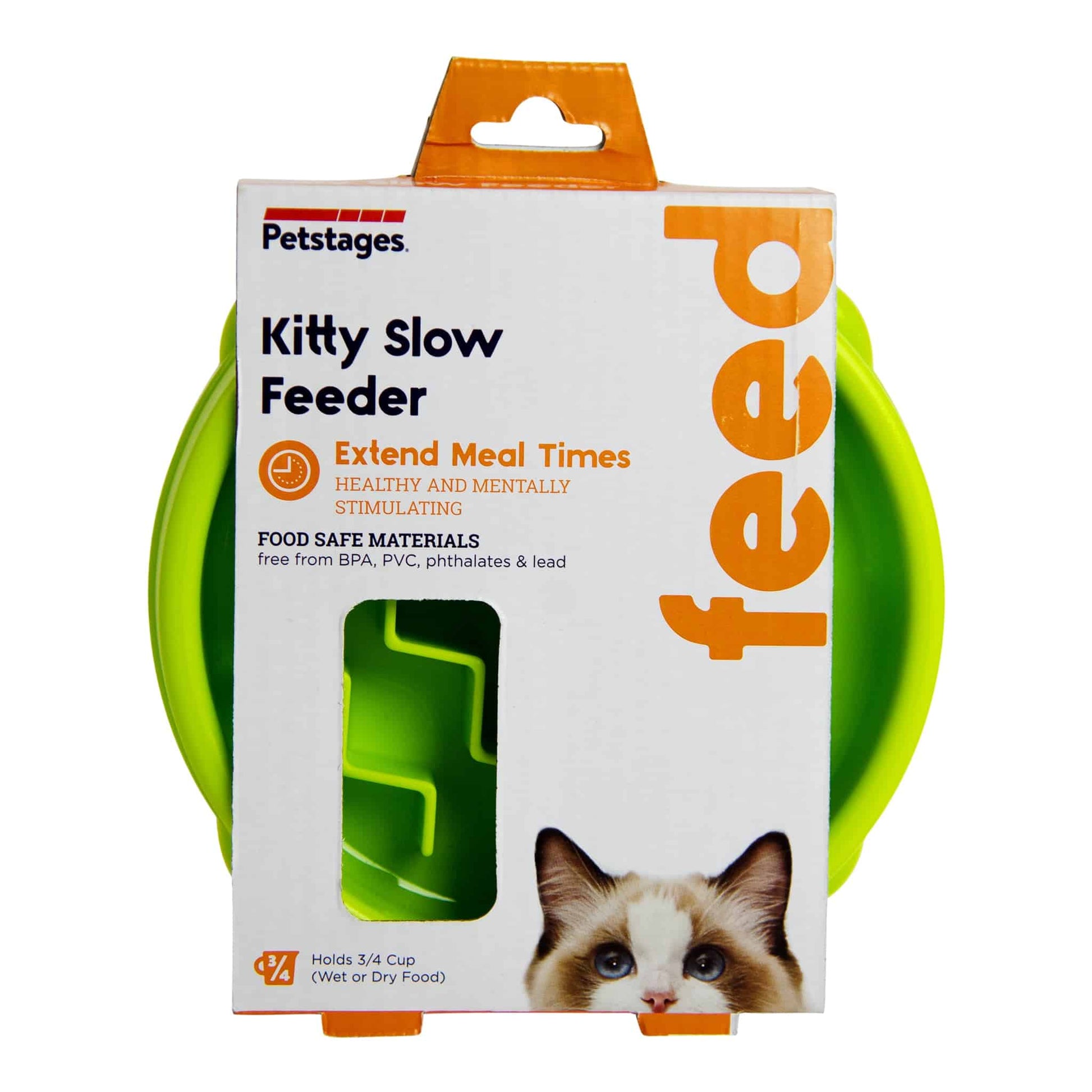 Outward Hound Cat Fun Feeder Small Cat Bowl - Green