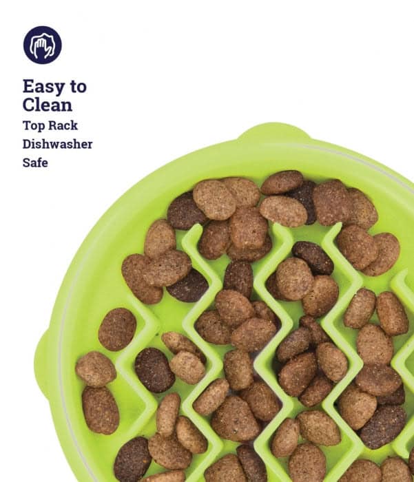 Outward Hound Cat Fun Feeder Small Cat Bowl - Green