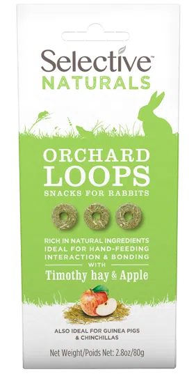 Selective Naturals Rabbit Treats Orchard Loops 80g