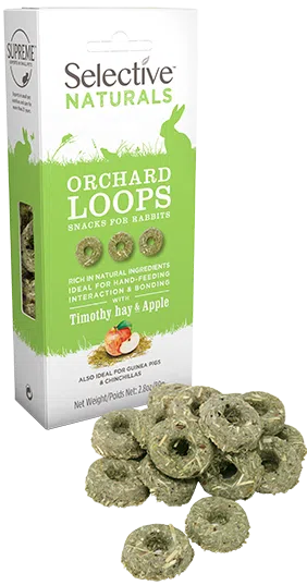 Selective Naturals Rabbit Treats Orchard Loops 80g