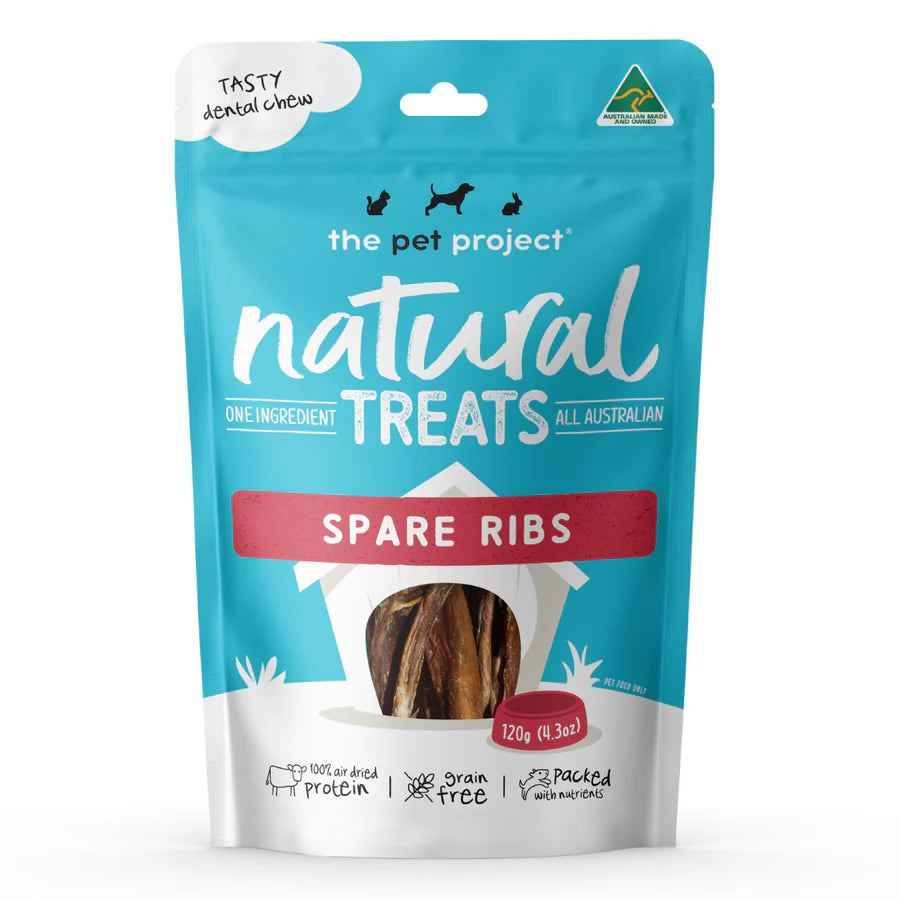 The Pet Project Spare Ribs Natural Treats 120g