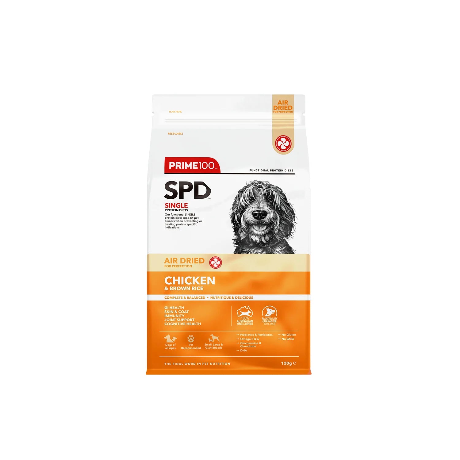 Prime 100 SPD Chicken & Brown Rice Air Dried Dog Food